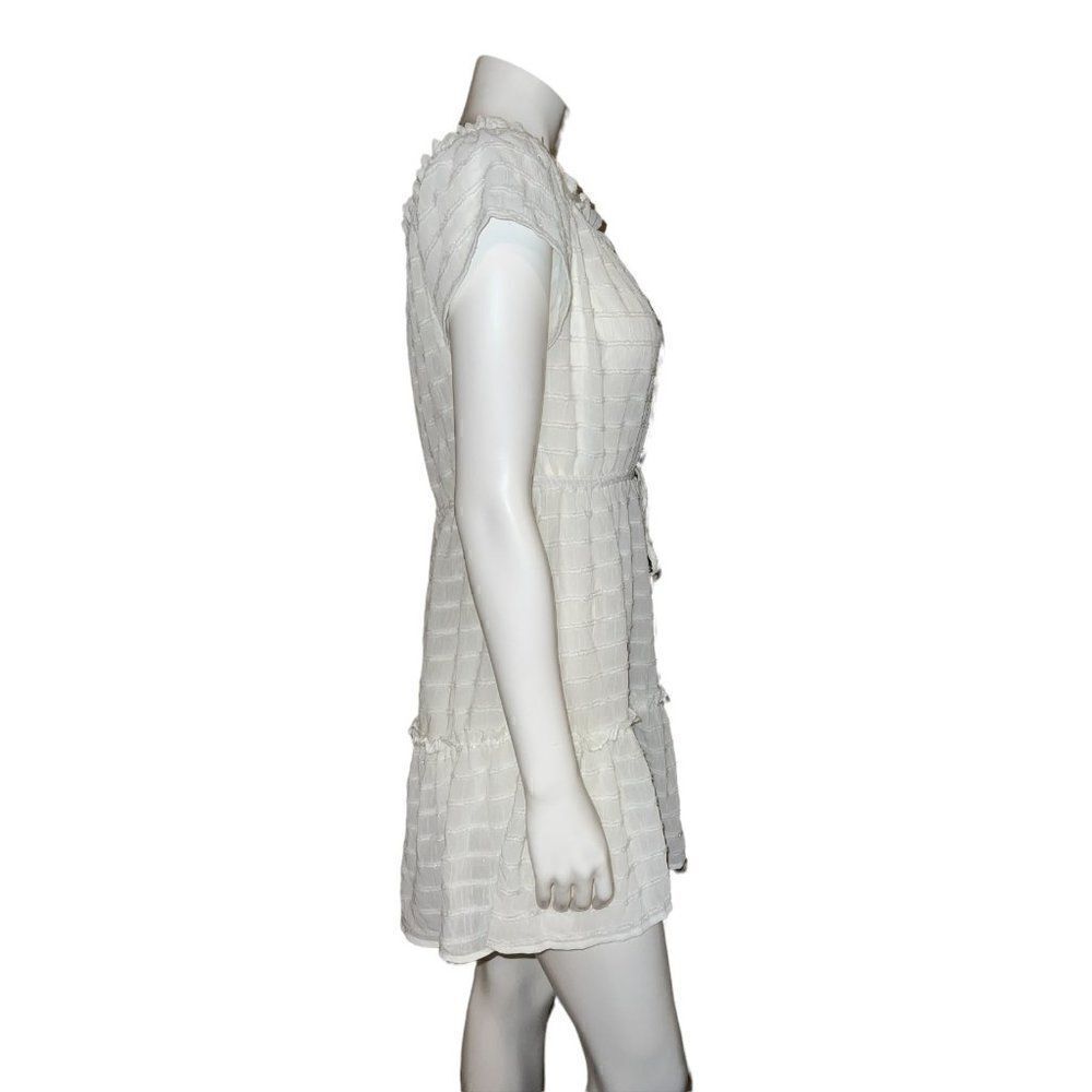 Miken White Juniors' Ruffled Swim Cover-up Dress Sparkle Extra Small NWT - Picture 5 of 8
